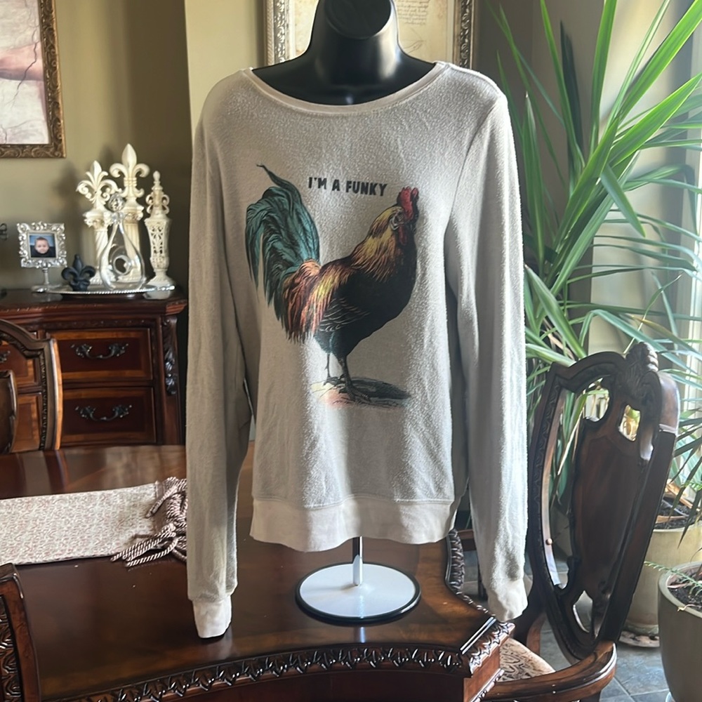 Wildfox soft sweatshirt, size extra small I’m a funky chicken🤪